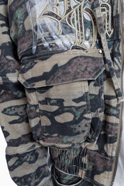 Sacred Dawn Hooded Bomber Jacket - Arden Camo