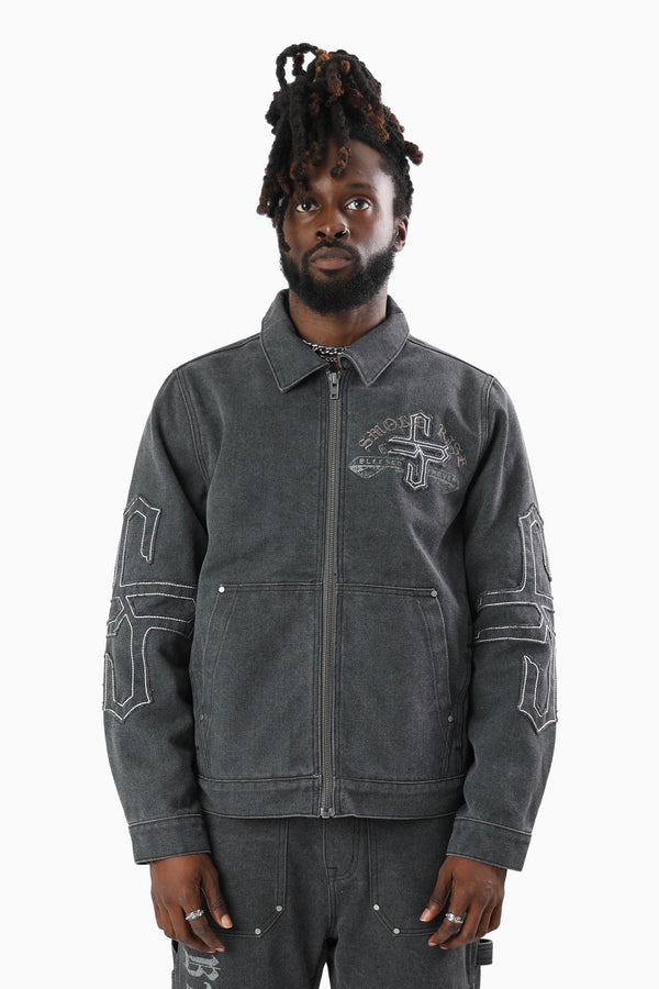 Blessed With Faith Canvas Jacket - Asphalt
