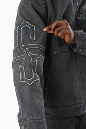 Blessed With Faith Canvas Jacket - Asphalt