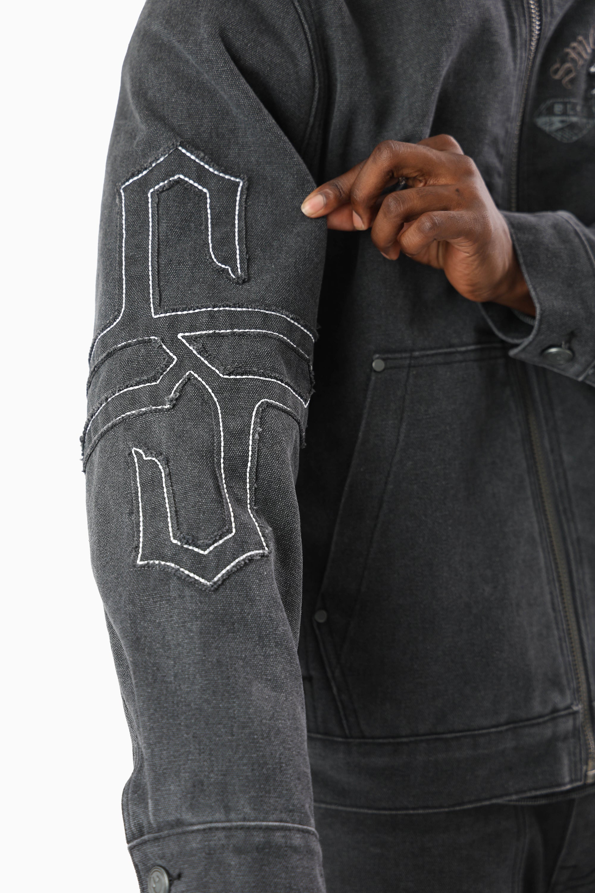 Blessed With Faith Canvas Jacket - Asphalt