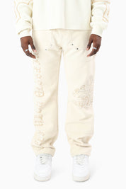 Blessed With Faith Carpenter Canvas Pants - Rainy Day