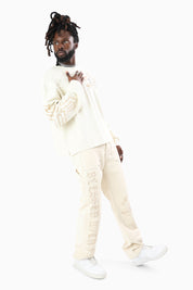 Blessed With Faith Carpenter Canvas Pants - Rainy Day