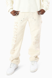 Blessed With Faith Carpenter Canvas Pants - Rainy Day