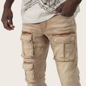 Lazy Stacked Utility Pants - Cavern