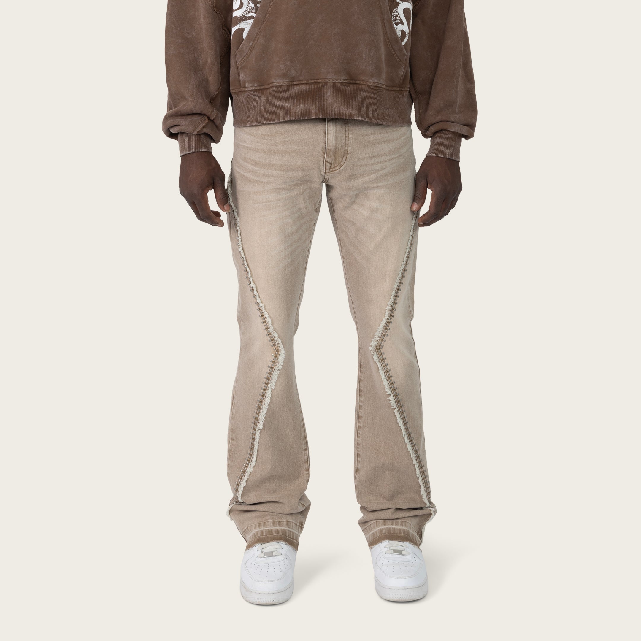 Lazy Stacked World Legacy Pants - Portabella