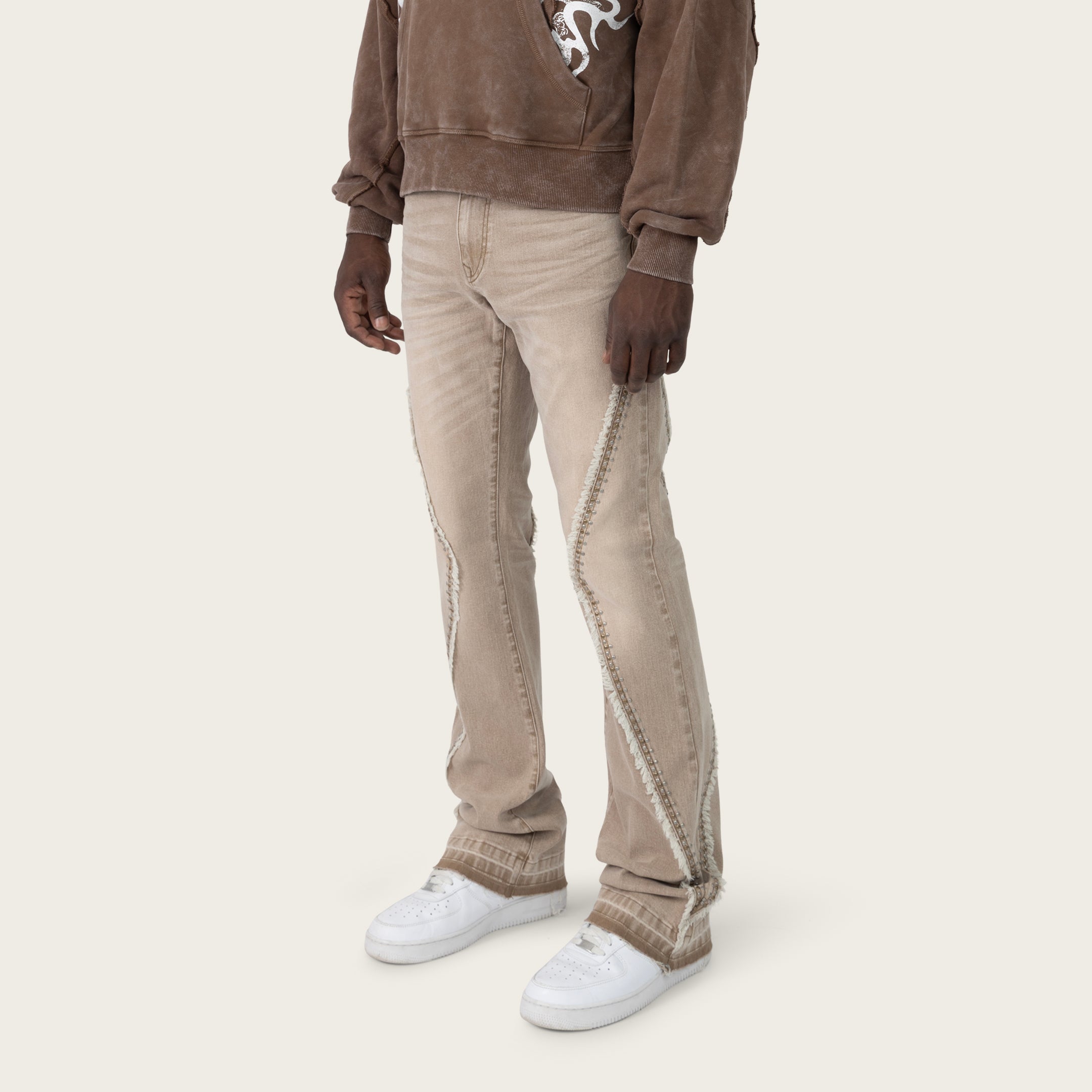 Lazy Stacked World Legacy Pants - Portabella