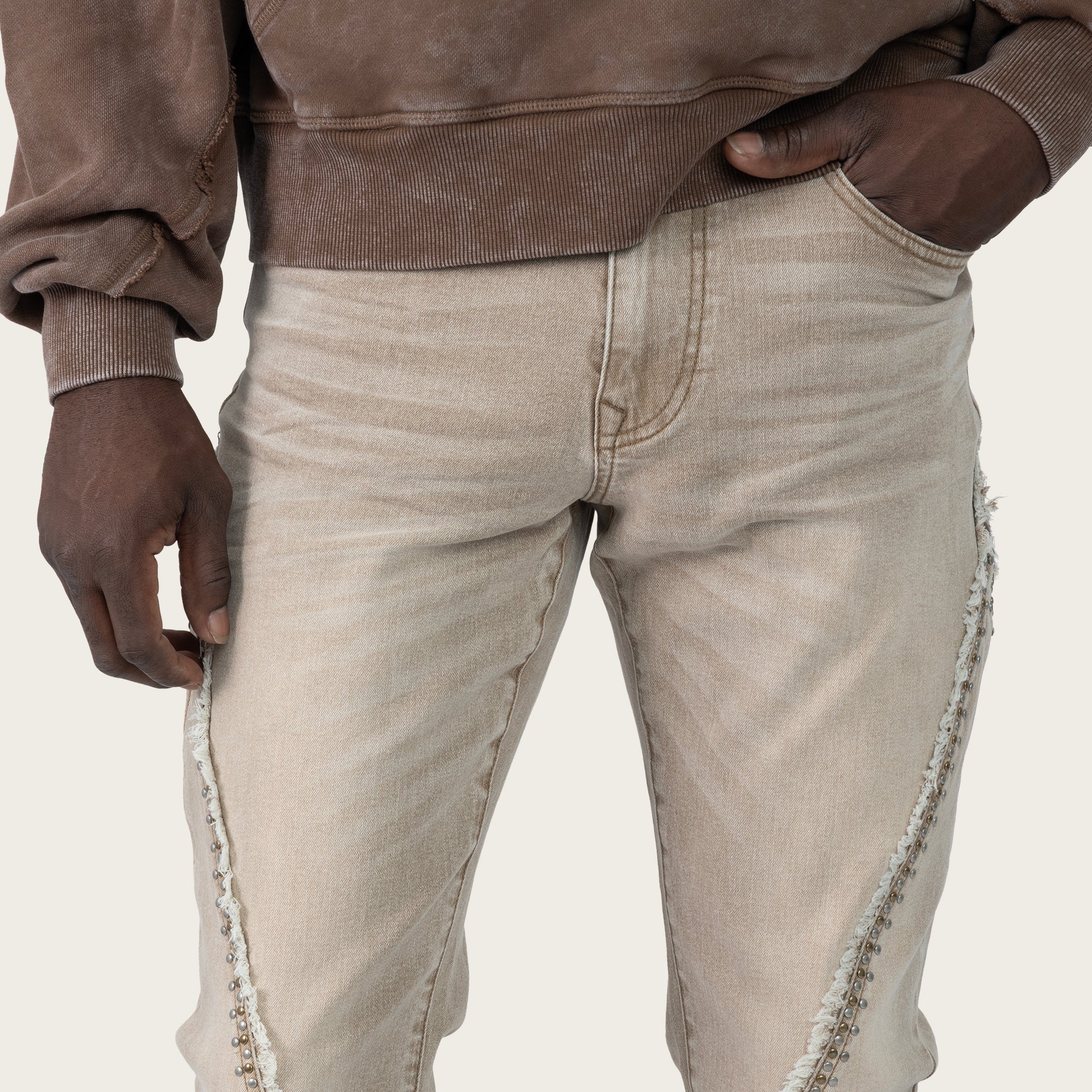 Lazy Stacked World Legacy Pants - Portabella