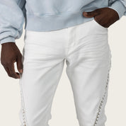 Lazy Stacked World Legacy Pants - White