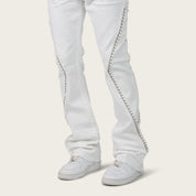 Lazy Stacked World Legacy Pants - White