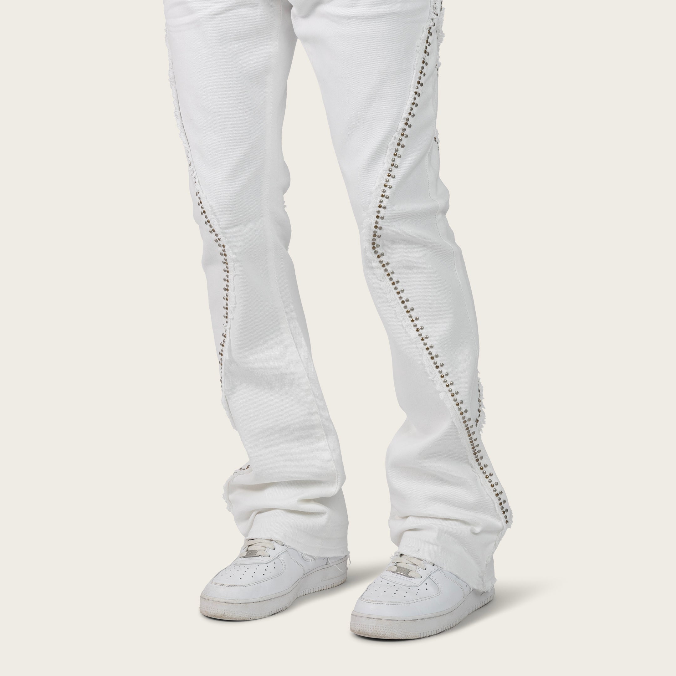 Lazy Stacked World Legacy Pants - White