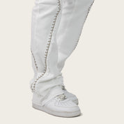 Lazy Stacked World Legacy Pants - White