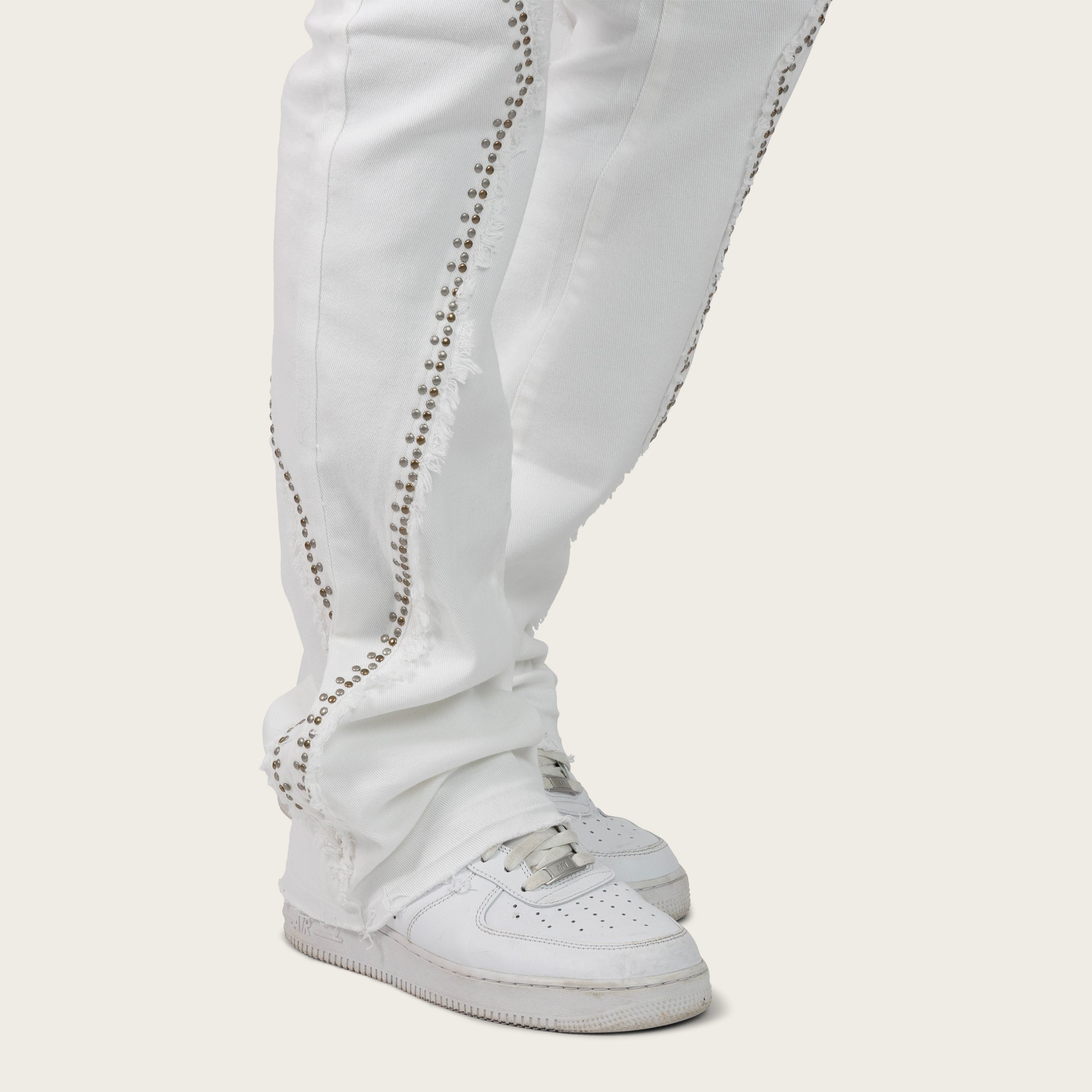 Lazy Stacked World Legacy Pants - White