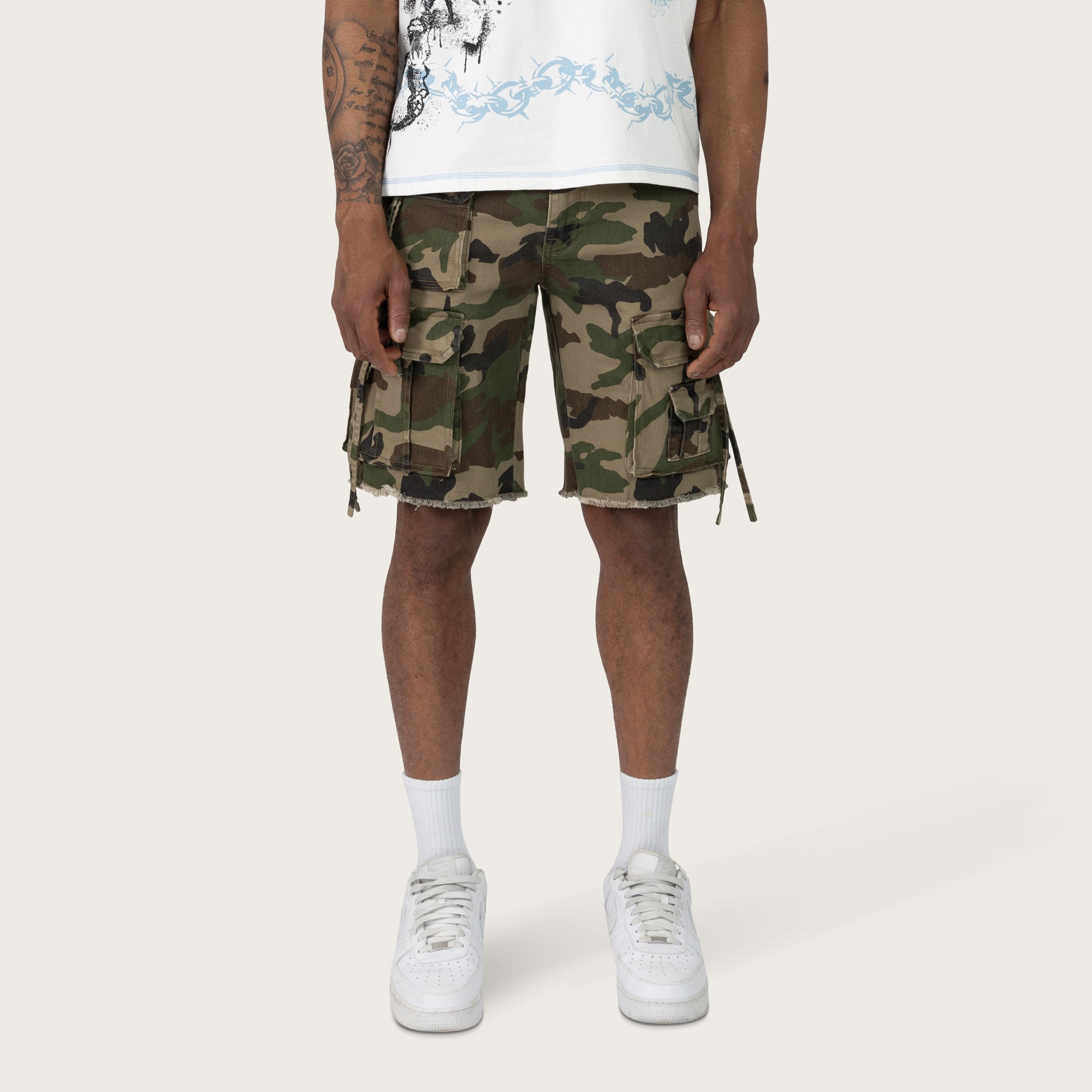 Comfort Utility Shorts - Wood Camo