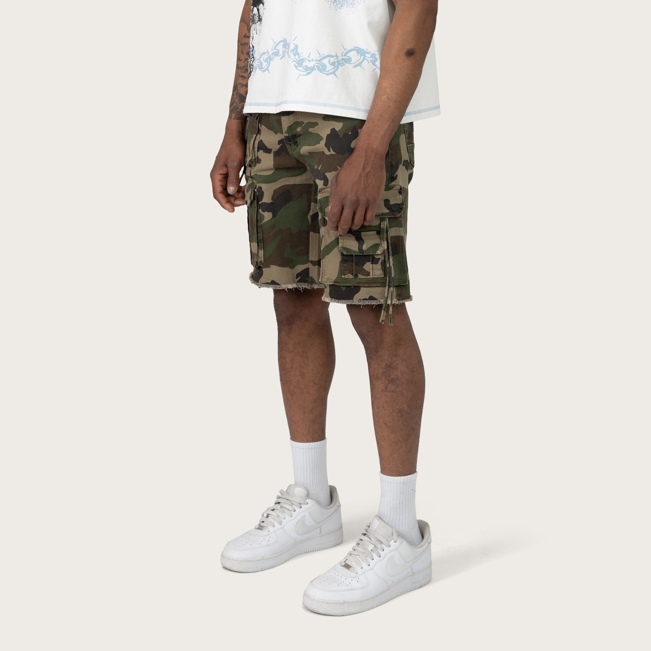 Comfort Utility Shorts - Wood Camo