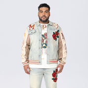 Big and Tall - Country Club Varsity Jean Jacket