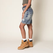 7" Heavy Repair Jean Shorts - Marsh Blue