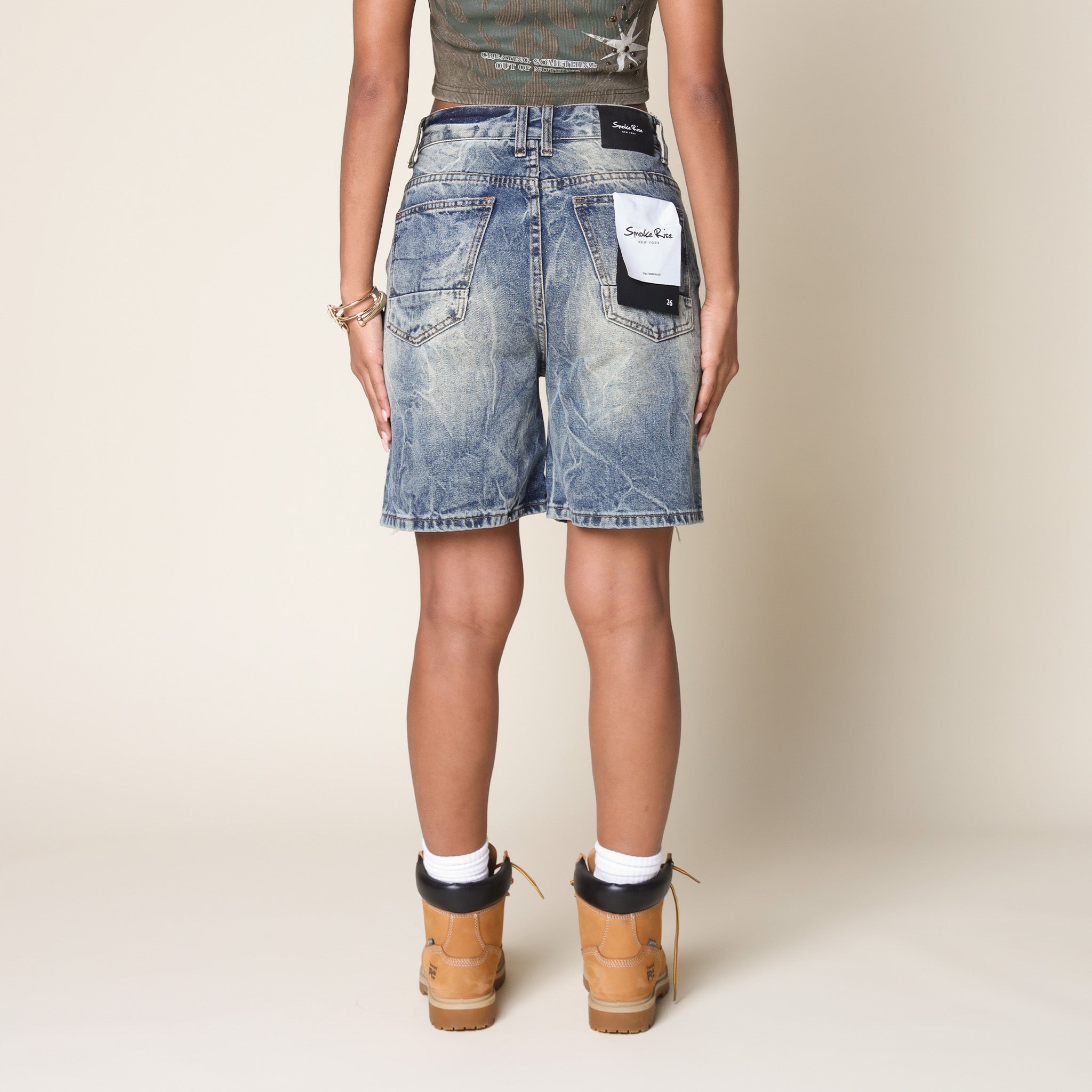 7" Heavy Repair Jean Shorts - Marsh Blue
