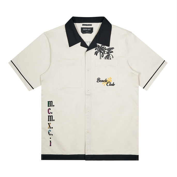 Big and Tall - Embroidered & Printed Polished Twill Resort Shirt