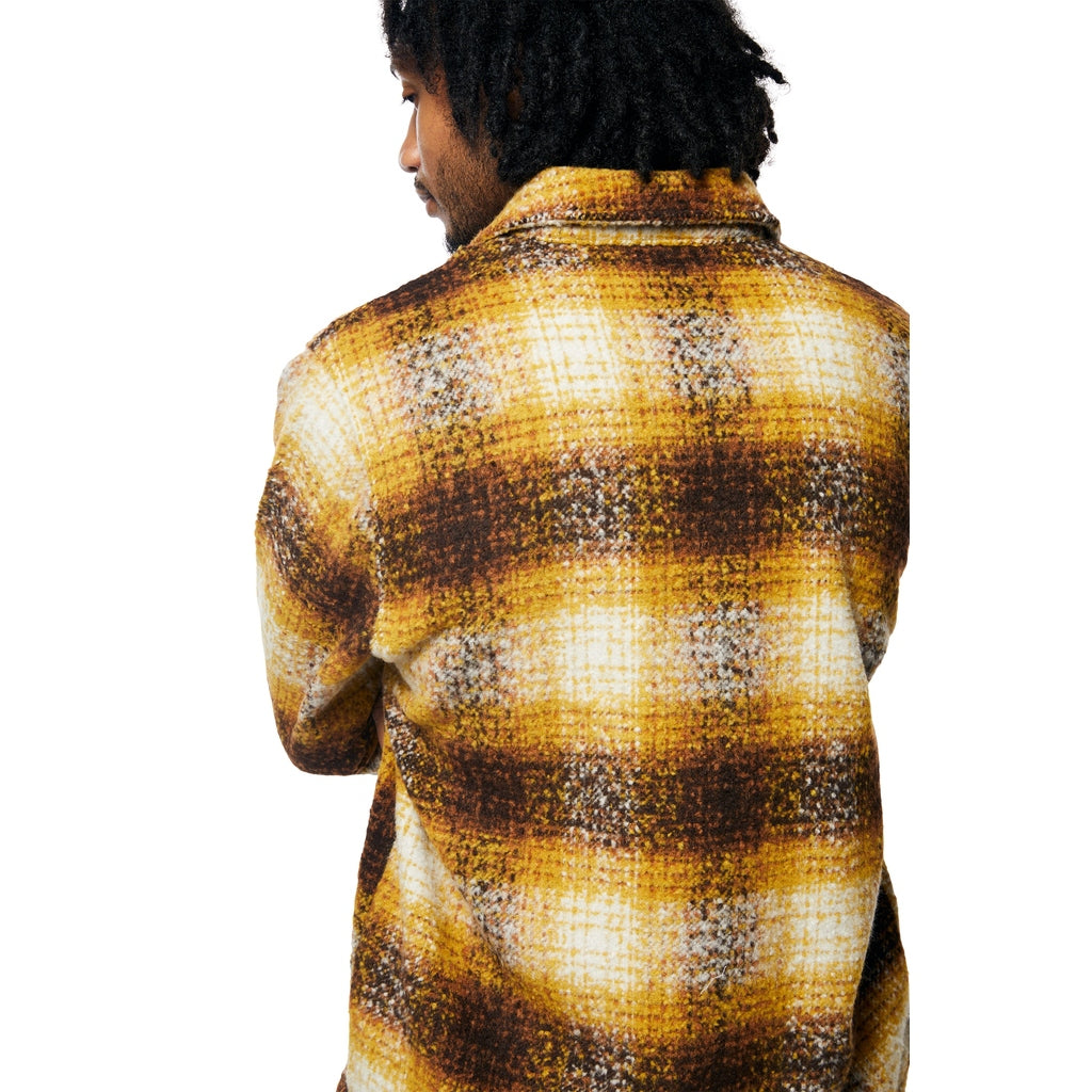 Smoke Rise Plaid Flannel Overshirt - Butterscotch