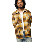 Smoke Rise Plaid Flannel Overshirt - Butterscotch