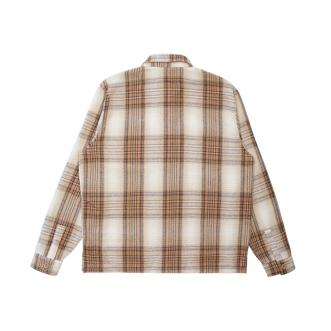 Smoke Rise Plaid Flannel Overshirt - Driftwood