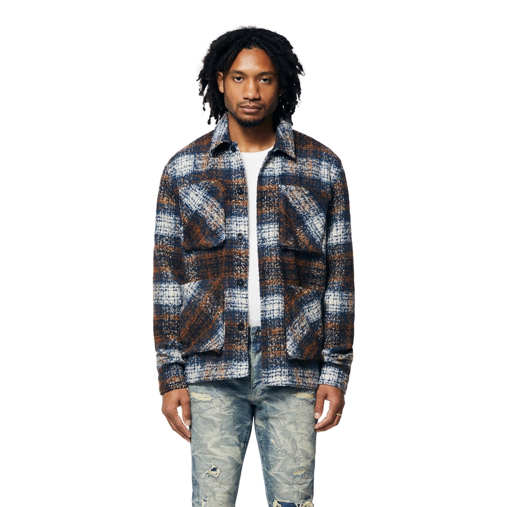 Smoke Rise Plaid Flannel Overshirt - Summit