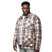 Smoke Rise Big and Tall Big and Tall Plaid Flannel Overshirt - Himalaya