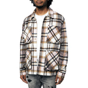 Smoke Rise Plaid Flannel Overshirt - Himalaya