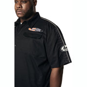 Smoke Rise Big and Tall Big and Tall - Graphic Twill Shirt - Black