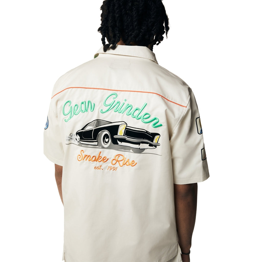 Smoke Rise Graphic Twill Shirt - Chalk