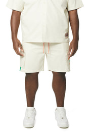 Big and Tall - Graphic Twill Shorts - Chalk