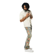 Smoke Rise Tapestry Insert Stacked Denim Jeans - Hillside Blue