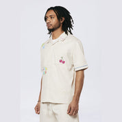 Smoke Rise Graphic Heavy Textured Twill Shirt - Chalk