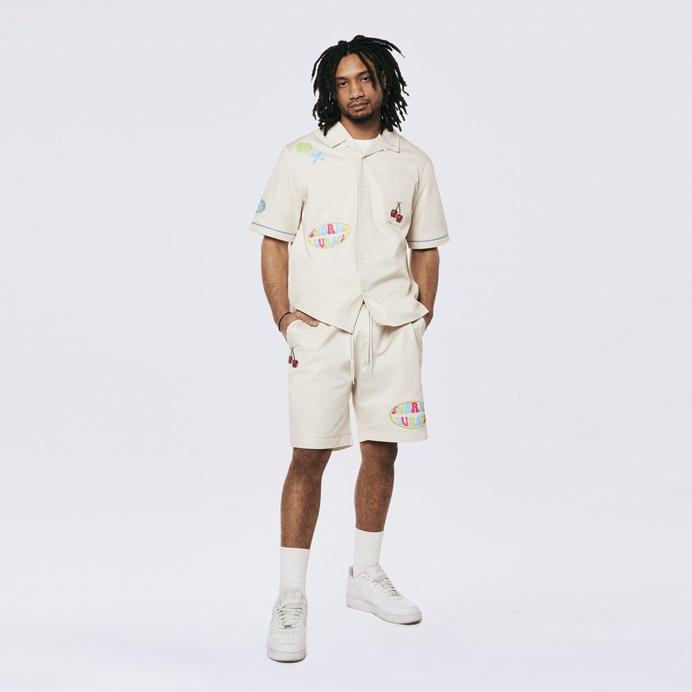 Smoke Rise Graphic Heavy Textured Twill Shirt - Chalk