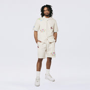 Smoke Rise Graphic Heavy Textured Twill Shirt - Chalk