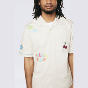 Smoke Rise Graphic Heavy Textured Twill Shirt - Chalk