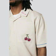 Smoke Rise Graphic Heavy Textured Twill Shirt - Chalk