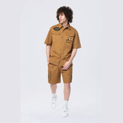 Golf Club Woven Cargo Twill Lounge Shorts - Timber