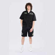 Smoke Rise Pitstop Cargo Twill Lounge Shorts - Black