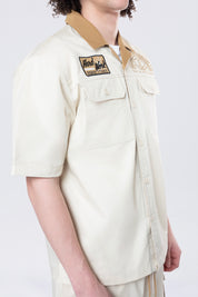 Pitstop S/S Buttondown Shirt - Ecru