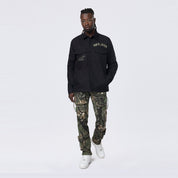 Tree Camo Patched Overshirt - Black