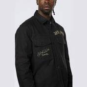 Smoke Rise Tree Camo Patched Overshirt - Black