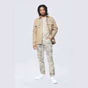 Smoke Rise Tree Camo Patched Overshirt - Khaki