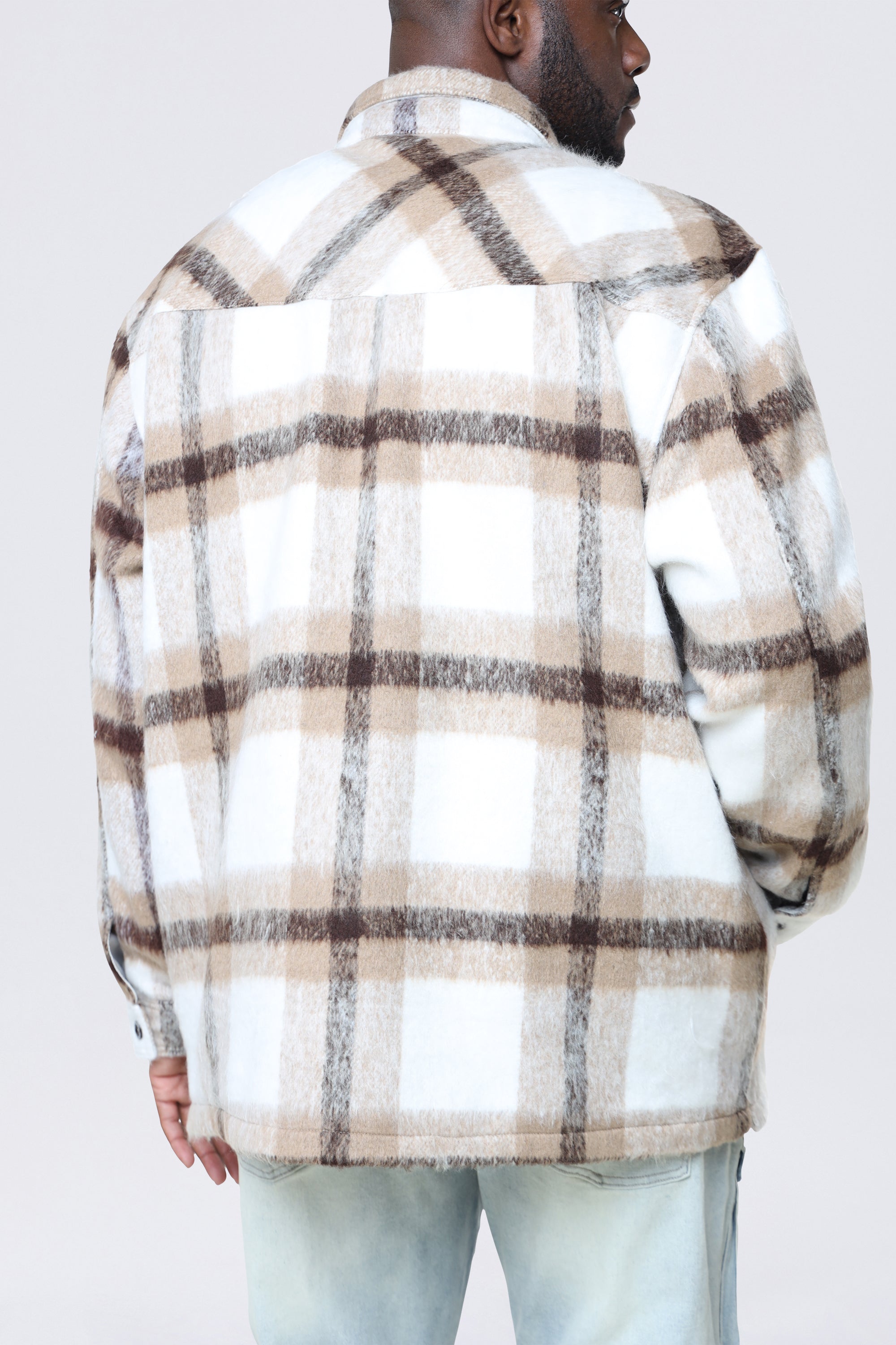 Big and Tall - Flannel Lined Overshirt - Cassava