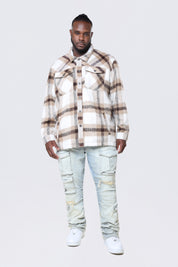 Big and Tall - Flannel Lined Overshirt - Cassava