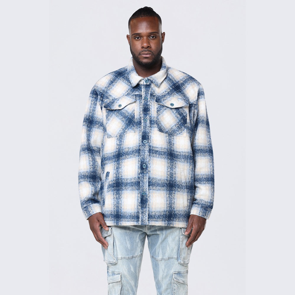 Big and Tall - Flannel Lined Overshirt - Oceana
