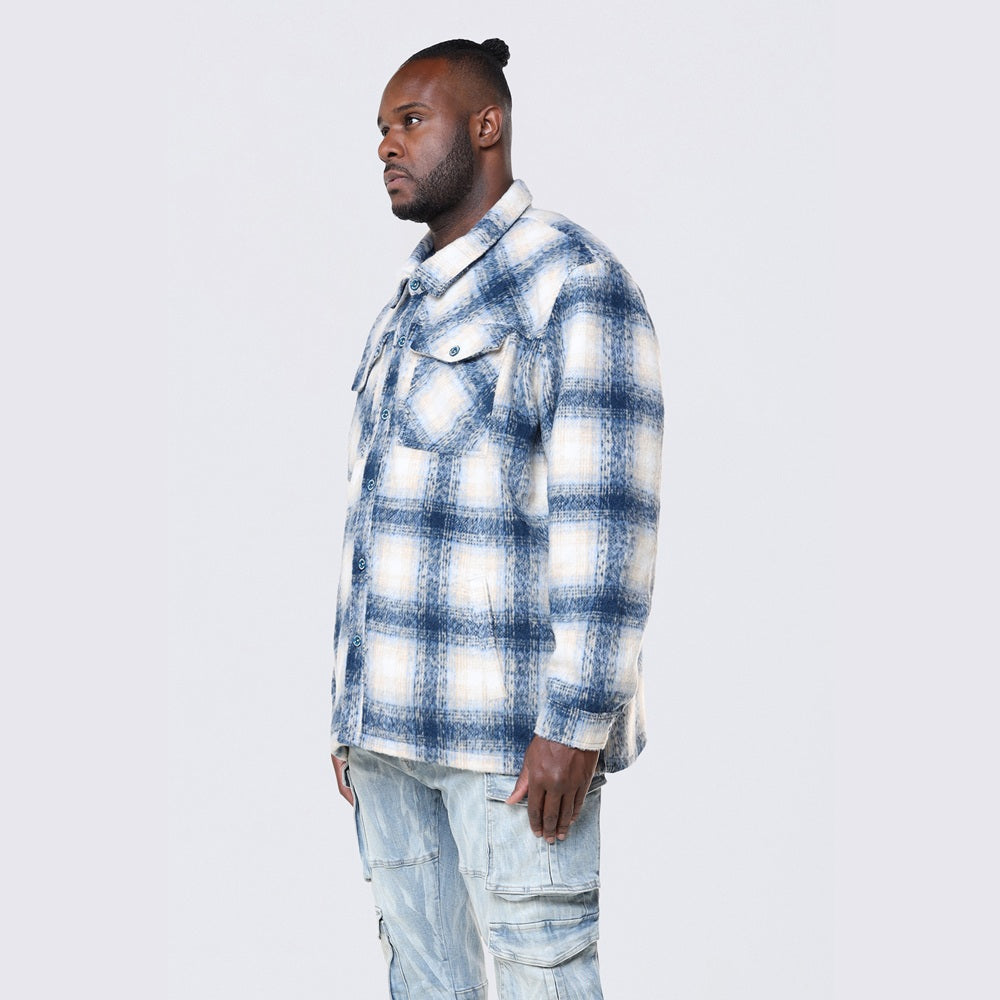 Big and Tall - Flannel Lined Overshirt - Oceana