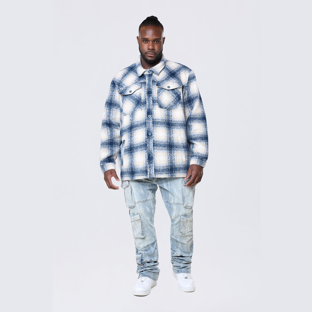 Big and Tall - Flannel Lined Overshirt - Oceana