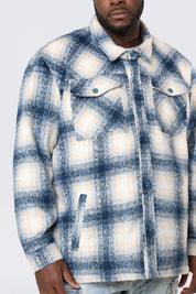 Big and Tall - Flannel Lined Overshirt - Oceana