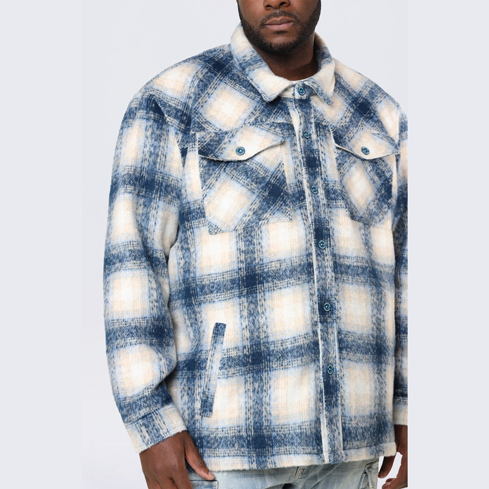 Big and Tall - Flannel Lined Overshirt - Oceana